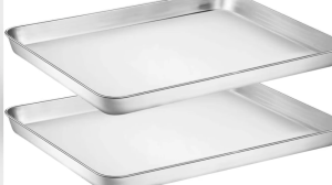 340 Stainless Steel Flat Bottomed Rectangule Tray Multi-purpose Household Vegetable Preparation Plate