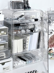 Large Capacity Desktop Organizer Drawer Cabinet Transparent Storage Box for Girls Stationery Cosmetics Bedroom Plastic Organizer