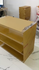 Bakery Display 3-Layer ตู้โชว์เบเกอรี่ 3 ชั้น อะคริลิคใส ด้านหน้าเปิดโล่งมีกันตก ด้านหลังมีบานสไลด์เปิด-ปิด