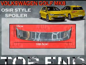 VOLKSWAGEN GOLF MK8 OSIR STYLE CAR REAR TRUNK SPOILER WITH PAINT CARBON LOOK ABS SKIRT LIP BODYKIT