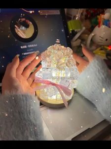 21pcs DIY Crystal Rose Night Lamp Handmade DIY Rose Lamp Artificial Rose Flower Bouquet Flower Set for Girls Room Christmas Gifts Valentine’s Day Birthday Gift Wedding Decorations Home Party Decor
