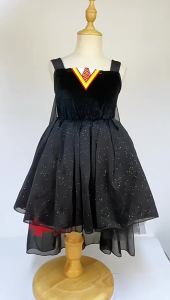 LZH | Children Wizard Cosplay Dress Halloween Costume Magic Movie School Formal Uniform Witch Role-play Girls Party Dresses Carnival