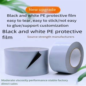 Black and white PE stainless steel protective film self-adhesive film adhesive tape tear off no trace of non-residual adhesive household appliances aluminium alloy plate profiles door and window frames decoration painting anti-theft doors and windows to p