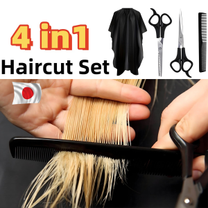 Household Hair Scissors Hairdressing Scissors Set Hair Cutting Tools Teeth Thinning Scissors Flat Scissors Combs Hair Cutting Shears Set Barber Scissors Set Professional Barber Styling Hair Tool For Kids Men Women Multi Use Haircut Kit For Home Salon