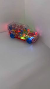 Toy - Transparent Gear Off-Road Vehicle Car🌟Cool Light 🌟Music 🌟Bump n go Action Gift for Children Ages 3+ (CK53064)