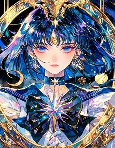 Kayou | 500/1000 Piece Anime Blue Hair Figure Jigsaw Puzzle Home Decor Adults Puzzle Games Family Fun Puzzles Educational Toys forAdults