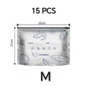 Túi Giữ Lạnh Bằng Nhôm Dày Có Khóa Kéo Dùng Để Bảo Quản Thực Phẩm Trong Tủ Đông Đóng Gói Kín Thân Thiện Với Môi Trường