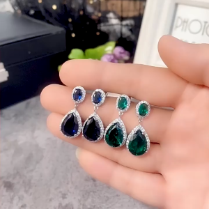 AAA Teardrop Zirconia Earrings for Women Sparkling Wedding Drop Earrings Elegant Bride Jewelry Gift Luxury Crystal Bridal Accessories