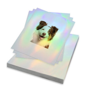 10pcs A4 Holographic Printable Sticker Paper Transparent  Laser  PET Adhesive Paper For Inkjet Printer Waterproof DIY 8.3“×11.7”
