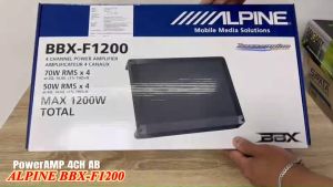ALPINE BBX-F1200 รุ่นอาจิรเจอร์ 4CH 1200W แอมป์ เพาเวอร์แอมป์ มากสูง 100% คุณสมบัติของเรา: แอมป์ตัวจี๊ด, แอมป์ขับลำโพงกลาง แหลม, เสียงดี