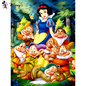 Disney Diamond Painting Seven Dwarfs Snow White 5D Mosaic DIY Embroidery Home Decor Gift Full Round 30x40cm