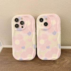 ZAY iPhone Casing Ponsel Kecil Segar Bunga Hati Krim Kompatibel Kekinian untuk iPhone 7Plus/8Plus iPhone X/XS iPhone XR iPhone 11 iPhone 13  iPhone 14 Pro max