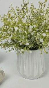 BABY BREATH BINTIK BUNGA PIKOK GYPSOPHILIA CABANG 5 PLASTIK - MURAH DEKORASI ARTIFICIAL IMPORT -  DEKORASI HIASAN WEDDING PELAMINAN BUNGA PERNIKAHAN GYPSOPHILA