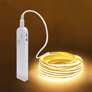 Motion Sensor COB Led Strip Light 5V 8MM Flexible LED Tape Battery Powered 320LEDs/M Induction Night Light For Stair Kitchen