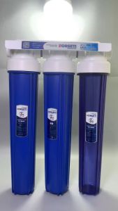Bộ 3 Cốc Lọc Đầu Nguồn 20 Inch FORSETI Ren 21 Hoặc Ren 27 Lắp Sẵn Đầy Đủ Phụ Kiện Kèm Lõi Giúp Lọc Nước Sinh Hoạt