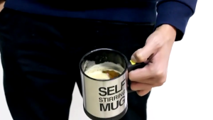 ONELINE D402 Stainless Steel Self Stirring Mug Auto Mixing Coffee Cup (Battery Not included)