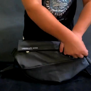 Satchel Mens Shoulder Bag Backpack Shoulder Bag Black Upgrade (Magnetic buckle)