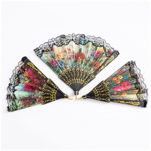 Nurm Lace Silk Folding Fan Dance Fan Portable Folding Gifts Fans