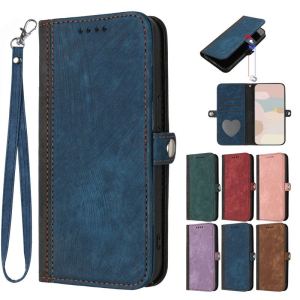 Luxury Wallet Flip Case for Samsung Galaxy S25 S24 S23 S22 FE M55 M15 F15 Plus Ultra 5G Leather Magnetic Card Holder Strap Phone Cover
