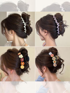 PINK EMPRESS | Cartoon Cookie Hair Clip Female Large Volume Hair Accessories