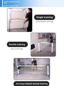 X-Ace Pickleball Net Pickleball1.2 M Portable and Adjustable Height Length Dink Training Bounce Net