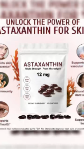 Astaxanthin 12mg Softgels | Natural Antioxidant Skin & Eye Support