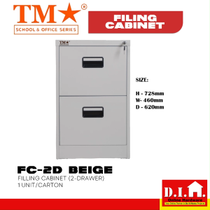 Do it Home TM FC-2D Beige Filing Cabinet 2-Drawer