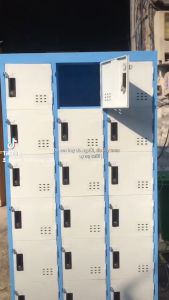 Tủ Locker sắt 4 6 10 12 15 ngăn sơn màu trắng hồng- trắng xanhTủ Locker giá xưởnggiao hàng nhanh hỏa tốc