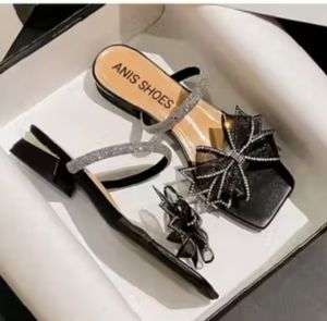 sendal wanita heels hak 3cm dengan model cantik tarbaru