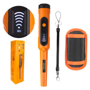 เครื่องตรวจจับโลหะผจญภัยกลางแจ้งเครื่องตรวจจับโลหะแบบใช้มือถือ Pinpointer Finder กันน้ํา 360 °   ก้านตรวจจับโลหะสแกนด้านข้าง