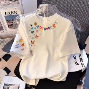 Áo Thun In Hình Phong Cách Đường Phố Mùa Hè Mỹ Cotton