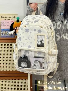 YINHEFANGKE | Large Capacity Cute Stars Backpack Schoolbag for Middle and High School Students