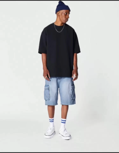 Mens Stylish High-Quality Denim Shorts Non-Elastic dark blue Tapered Fit Comfortable Everyday Wear (Six pockets)