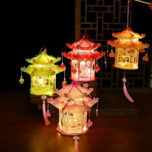 DIY Palace Lantern Fish Lantern with Light Traditional Chinese Lantern