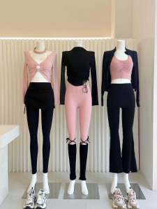 Zuers Yoga Outfit Window Display Autumn Winter Long Sleeve Womens Yoga Clothing Set Long Pants Fitness Exercise Gear