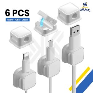 [KN ACC] NVN-PKD06 MAGNETIC PENJEPIT KAbEL KLIP CABLE HOLDER ORGANIZER [ ISI 6 PCS ]