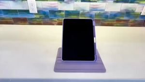 360 Degree Rotating Case for ipad Air M2 M3 11นิ้ว Air4/5 iPad 10.2 pro11 Air13นิ้ว  Stand with Pencil Holder Clear Back Shell