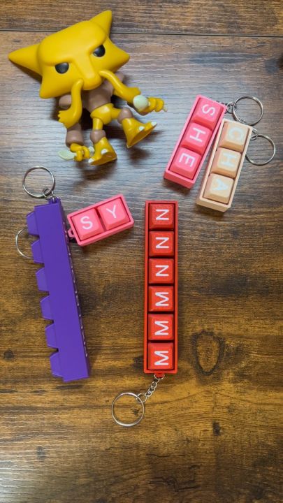 Fidget Key Design PixelBlock3D HIDDEN Custom Customized Design Alphanumeric Fidget Keys ...