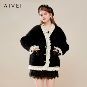 AIVEI | Winter Sweet Elegant Sheepskin Fur Jacket