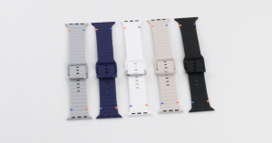 CRESTED Sport Silicone Strap for Apple Watch Ultra 4/3/2 & Series 12/11/10/9/8/7/SE All Sizes 38-49mm Replacement Band Black and White with Multiple Color Options