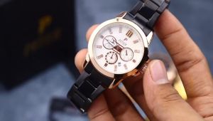 Jam Tangan Wanita Piter Analog Tanggal Rantai Stainless Steel Anti Karat