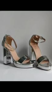 [HCM]giày sandal đúp gót vuông cao quai bản ngang sành điệu NĐ05