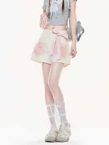 La Chapelle | Dopamine Style High-Waisted Wide Leg Denim Shorts
