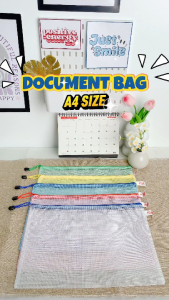 FCI Zipper Document Bag ( 6 colors available) Durable Waterproof File Organizer with Secure Zipper Closure for Documents School and Office Use