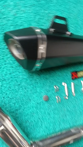 Motorstar z200s/z250 stainless elbow on Akrapovic hexa tip with silencer
