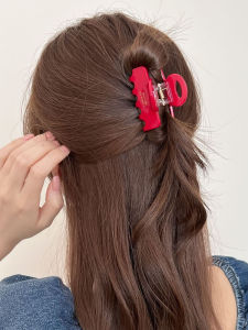 เรียบหรู สไตล์เกาหลี ขนาดกลาง Acetate Gold Hair Claw คลิปผู้หญิงอุปกรณ์เสริมผม Shark คลิปสําหรับ Updo