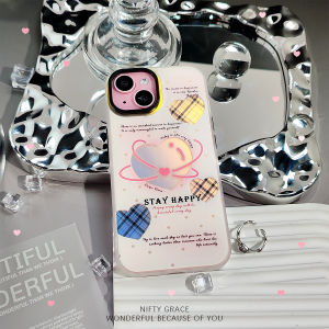 Laser Cut Full Cover Anti-Fall  Case Couple Style Keeps Happy Design Original Niche  15Promax New 14 Shell Protection