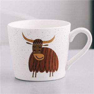 Cute Ceramic Cat Tiger Japanese Style Mugs Couple Breakfast Coffee Water Cups Home Use Creative Personalized Design Mugs