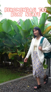 HERBIE Tas Ransel Backpack Sekolah kuliah Wanita VINCA Monotone Multifungsi