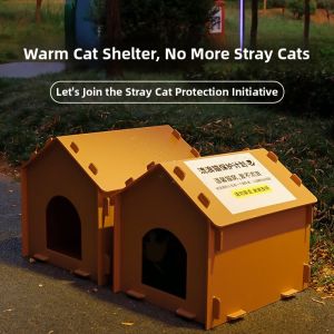 FENGCAO | Waterproof & Rainproof Enclosed Outdoor Cat House